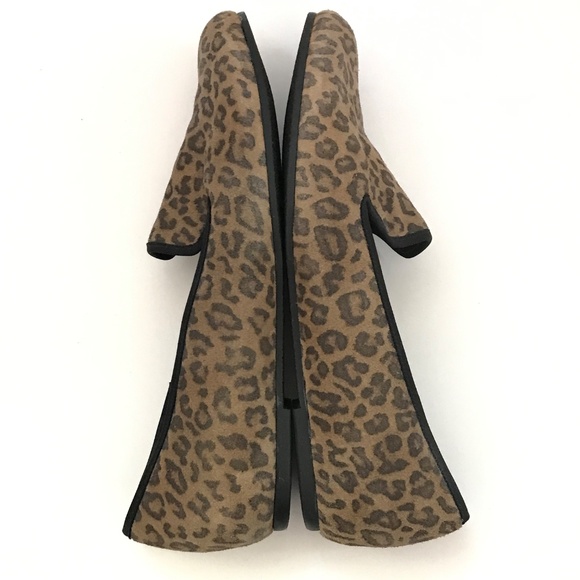 MUNRO Jerrie Leopard Loafer Suede Comfort Flats Black Tan Women’s Size 13 - Picture 10 of 16